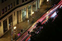 Photo of campus building at night. Link to Life Stage Gift Planner Ages 45-65 Situations.