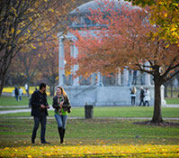Photo of students walking on campus. Links to Gifts by Will